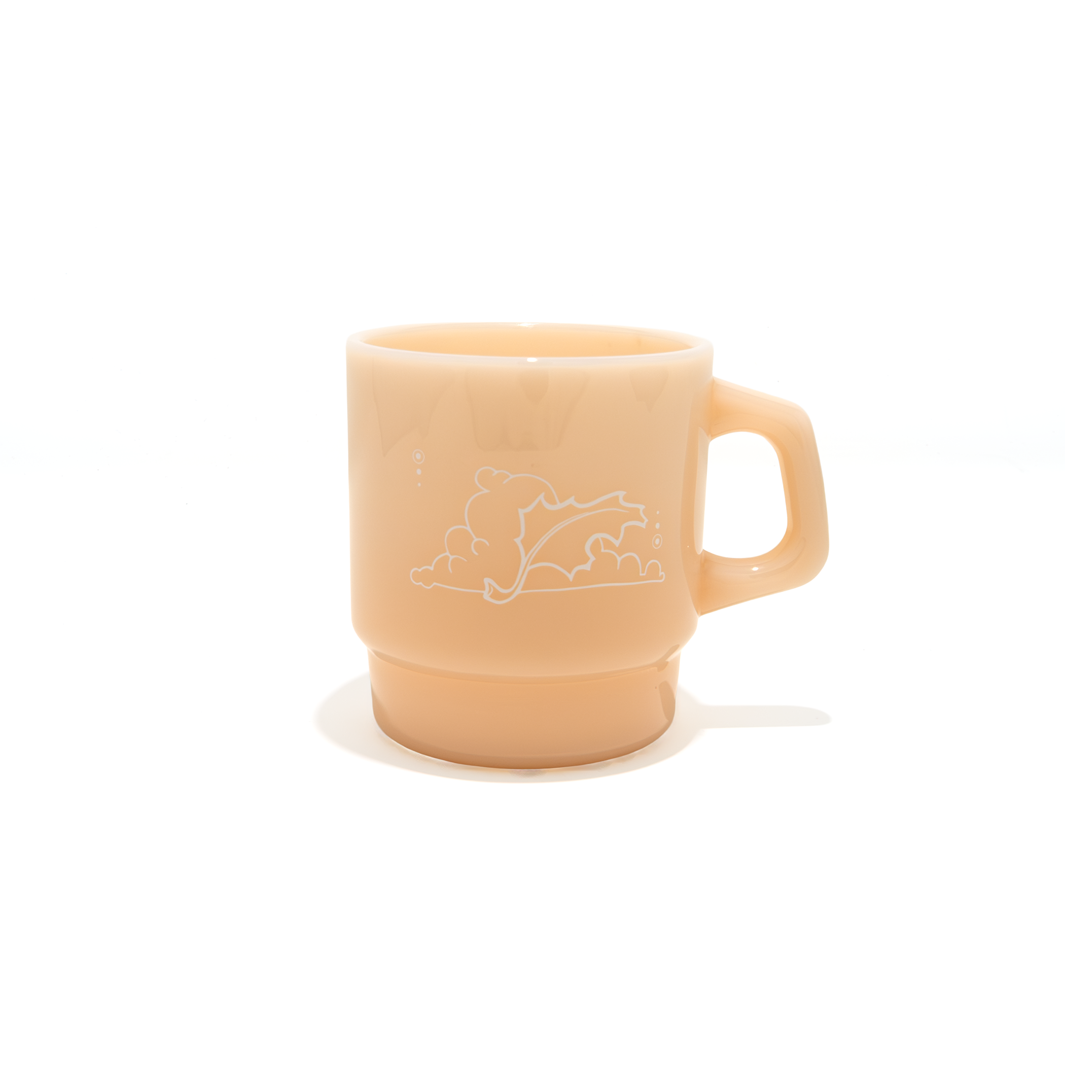 Fall Milk Glass Mug